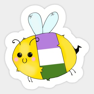 Pride Bees - Genderqueer Sticker